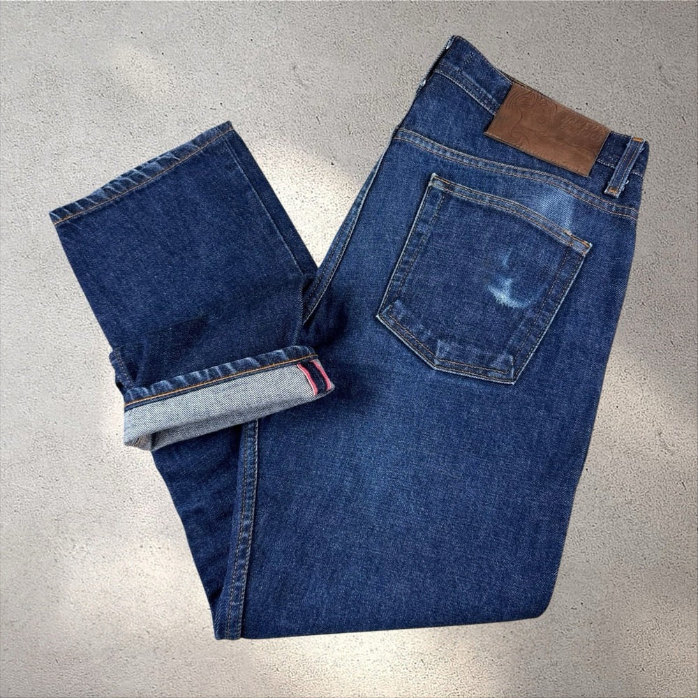 Naked & Famous Denim Dirty Selvedge Weird Guy Jeans Men's Raw Indigo 33x28